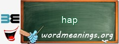 WordMeaning blackboard for hap